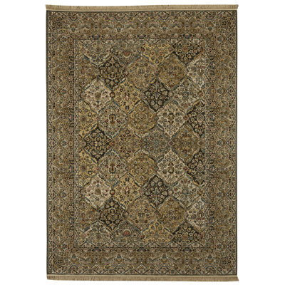 Wool Oriental Area Rug in Granite