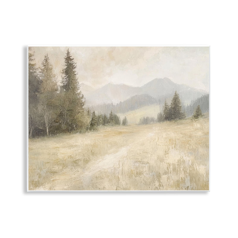 Plaque murale «Fog on Mountain Valley» par Petal Prints Design