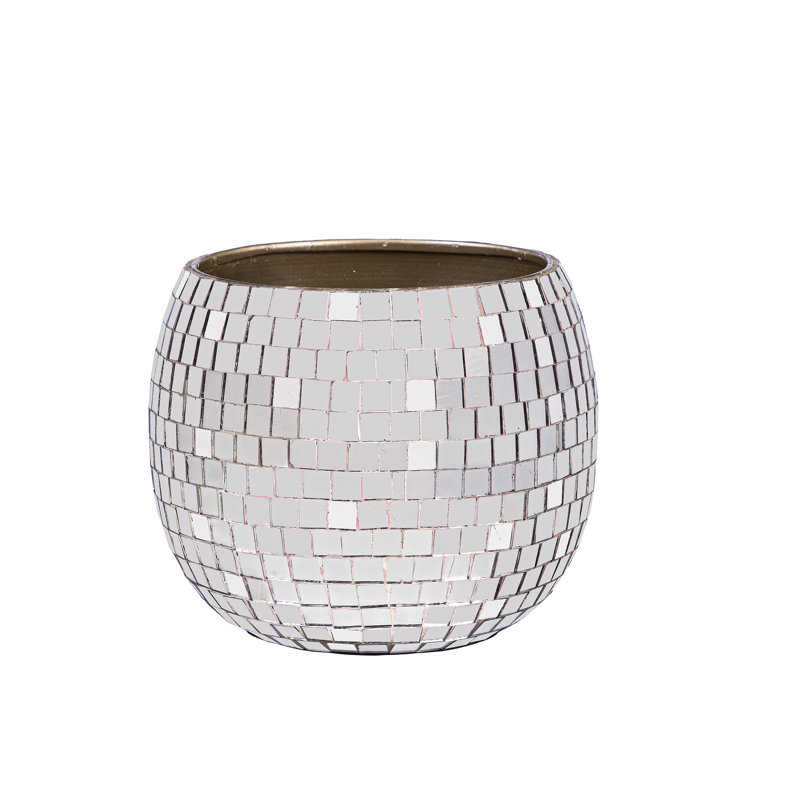 Ensemble de 2 pots à fleurs en verre miroitant Sparkling
