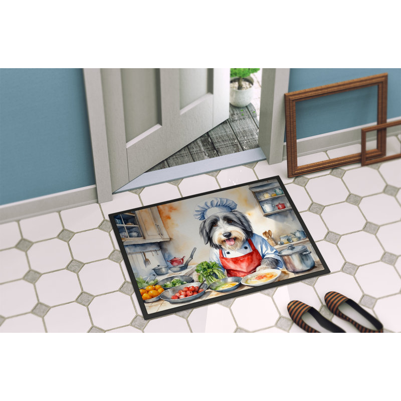 Tapis d'entrée antidérapant Diondra, L 18 po x L 27 po