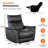 Modern 38.5" Wide Leather Match Manual Recliner Chair-398782707