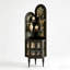 Armoire d'appoint moderne en bois massif noir-1133534394