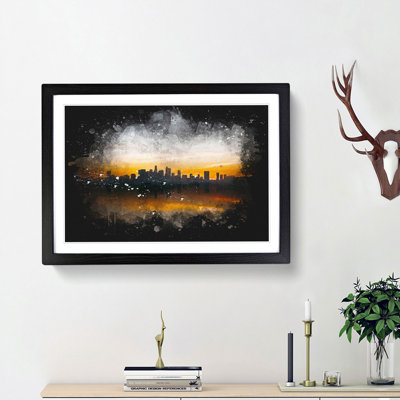 Sunrise over Los Angeles Skyline - Picture Frame Graphic Art Print