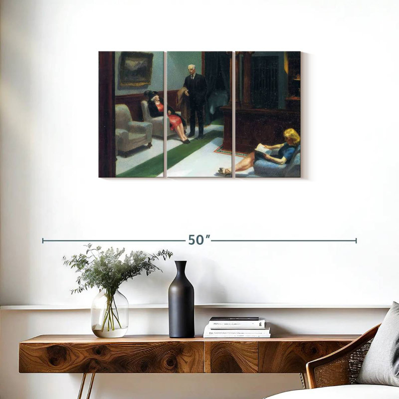 Hall de l'hôtel Leisha, H 20 po x l 33 po