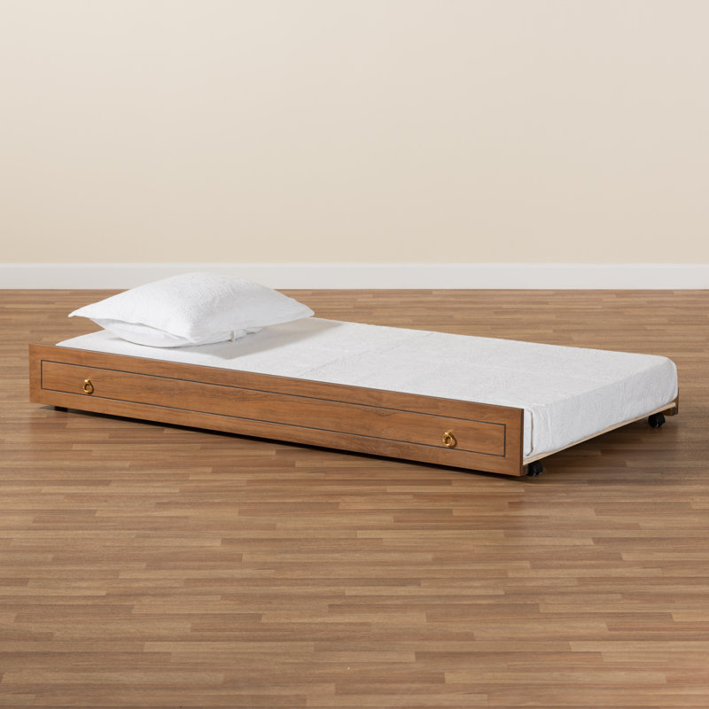 Lit gigogne simple Keiona, Noyer brun