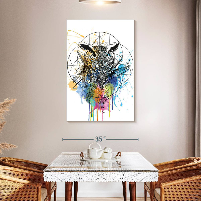 Brampt Boho Owl, 48" H x 32" W