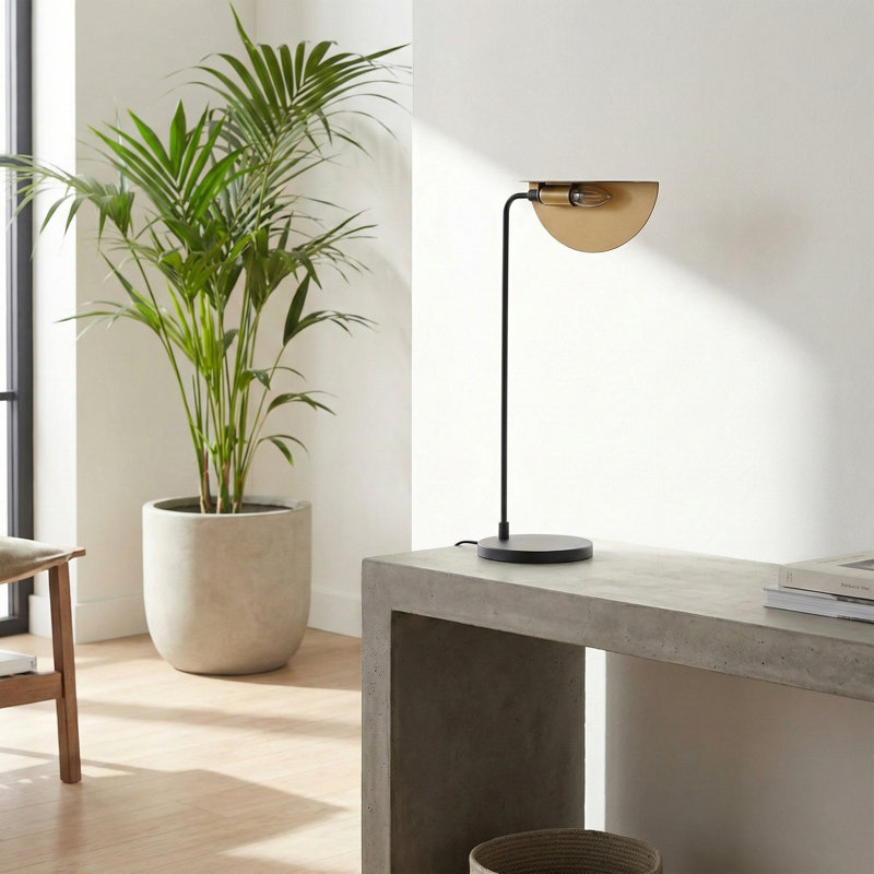 Lampe demi-lune Eclipse, Or métallique