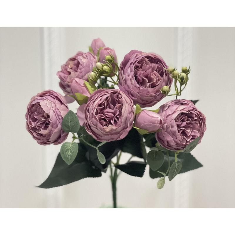 Tiges de pivoine en soie, Mauve