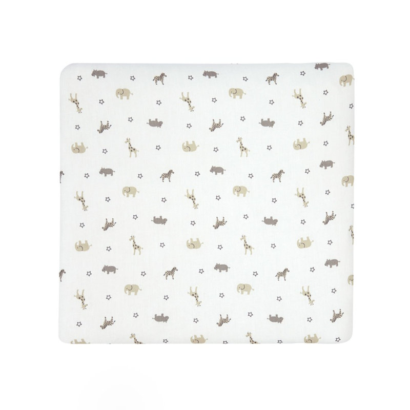 Drap-housse pour lit de bébé en satin safari