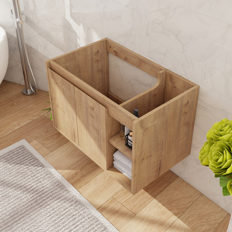 Base de meuble-lavabo mural 30 po avec 2 portes et 1 tablette