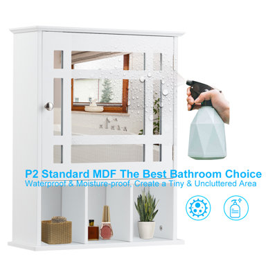Bruny 3 Adjustable Shelves with Mirror