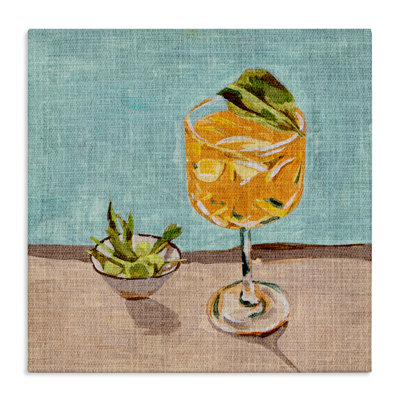 Orange Cocktails Still Life Canvas Wall Art by Melissa Wang