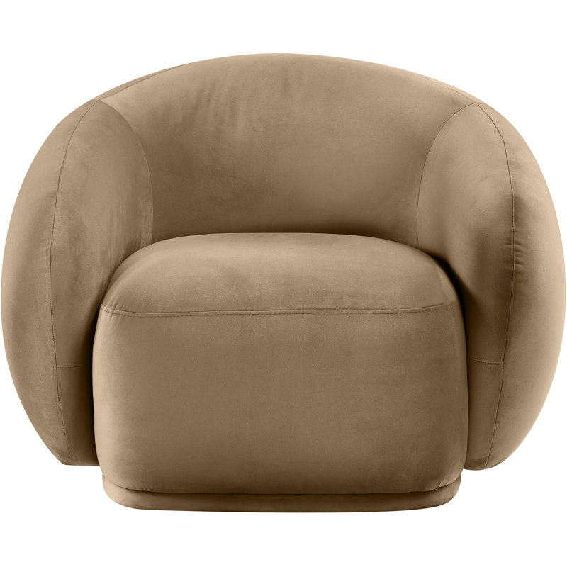 Chaise en velours Emery, Velours beige