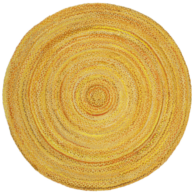 Eastin Hand Woven Cotton Rug, Round 7'