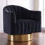 Fauteuil d'appoint pivotant en velours Farrah-30980285-30980287