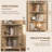 Rattan Corner Cabinet With Adjustable Shelves