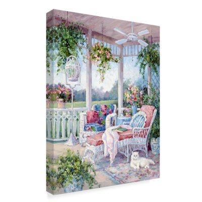 'Victorian Poetry' Acrylic Painting Print on Wrapped Canvas