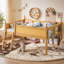 Lit mezzanine en bois avec barrières de sécurité, échelle et tablette de chevet-1394932076-1394932078