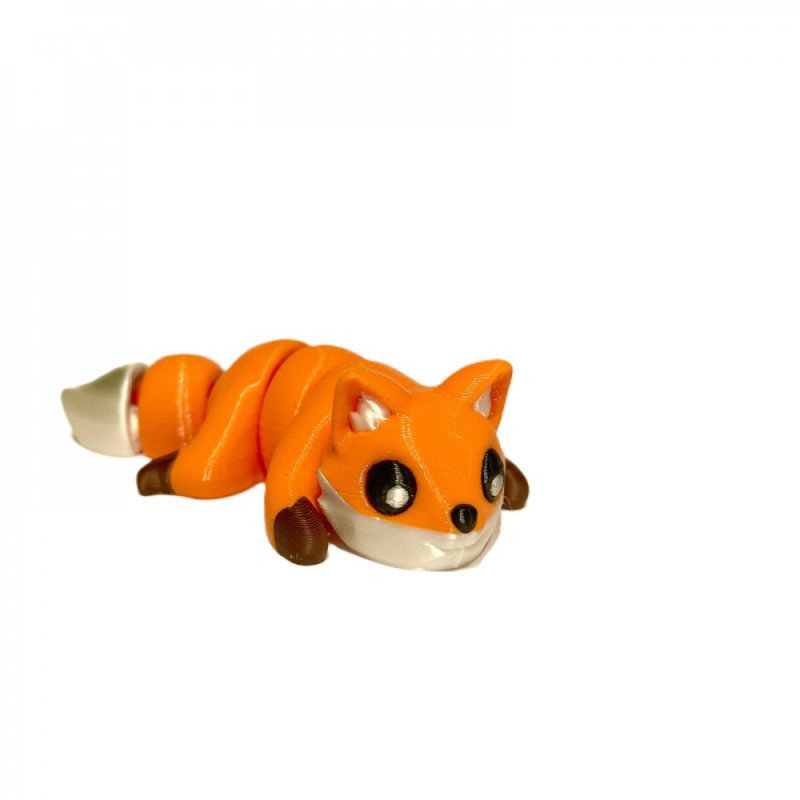 Figurine de renard miniature imprimée en 3D, H 1 po x l 0,5 po x P 3 po