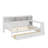 Wooden Daybed Featuring Built-in Storage, Drawers, and an Adjacent Work Desk-1023913037