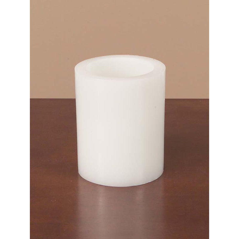 Bougie pilier DEL sans flamme 5 po à pile blanche 5 po