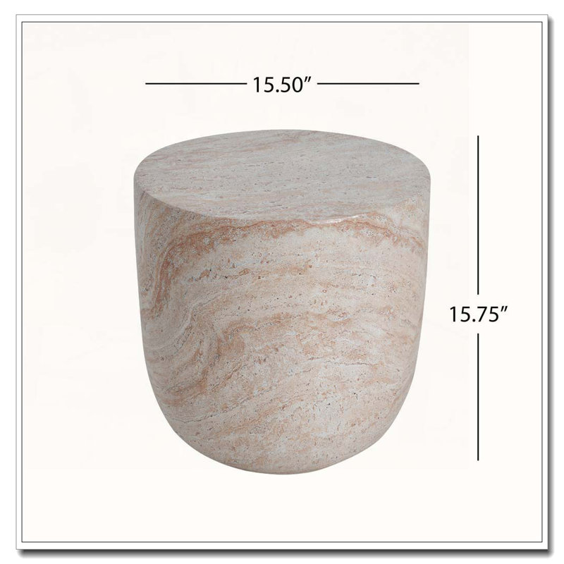 Table d'appoint d'extérieur en béton