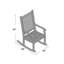 Chaise berçante en teck Jakarta