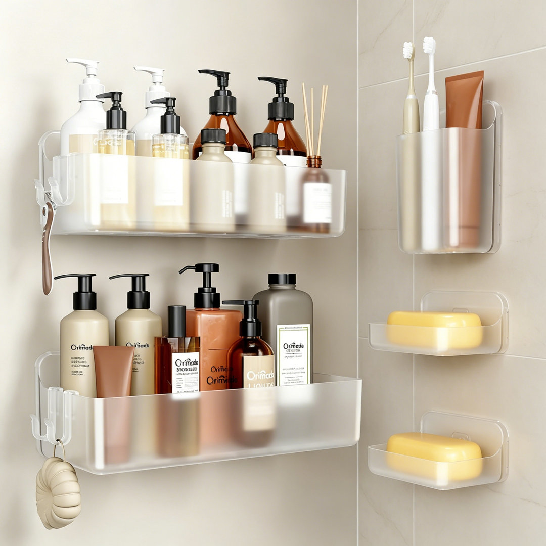 Acrylonitrile Butadiene Styrene Wall Bathroom Shelves