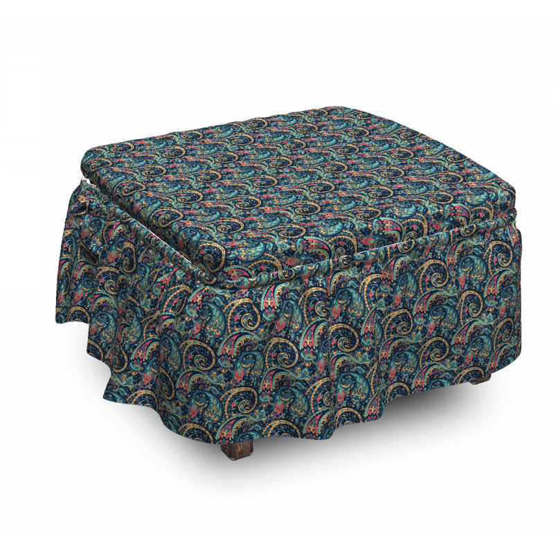 Box Cushion Ottoman Slipcover