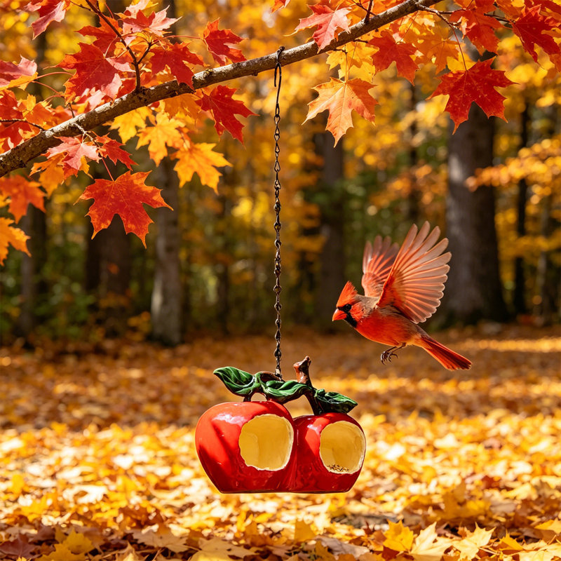Mangeoire en forme de fruit en résine pour jardin, RDM