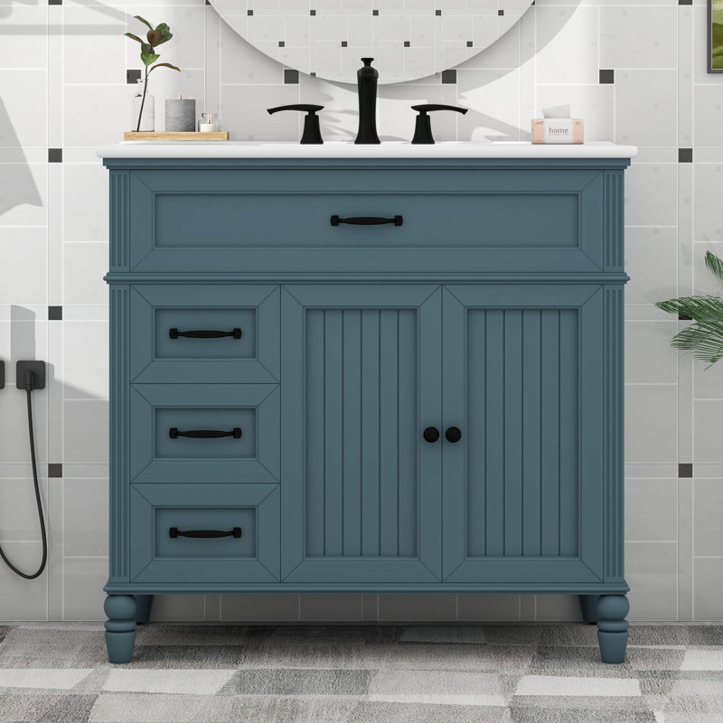 36" Bathroom Vanity With Sink, Drawers