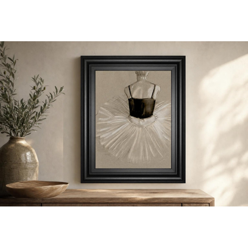 Art mural Ballerina Grace - 22 po x 26 po - cadre noir