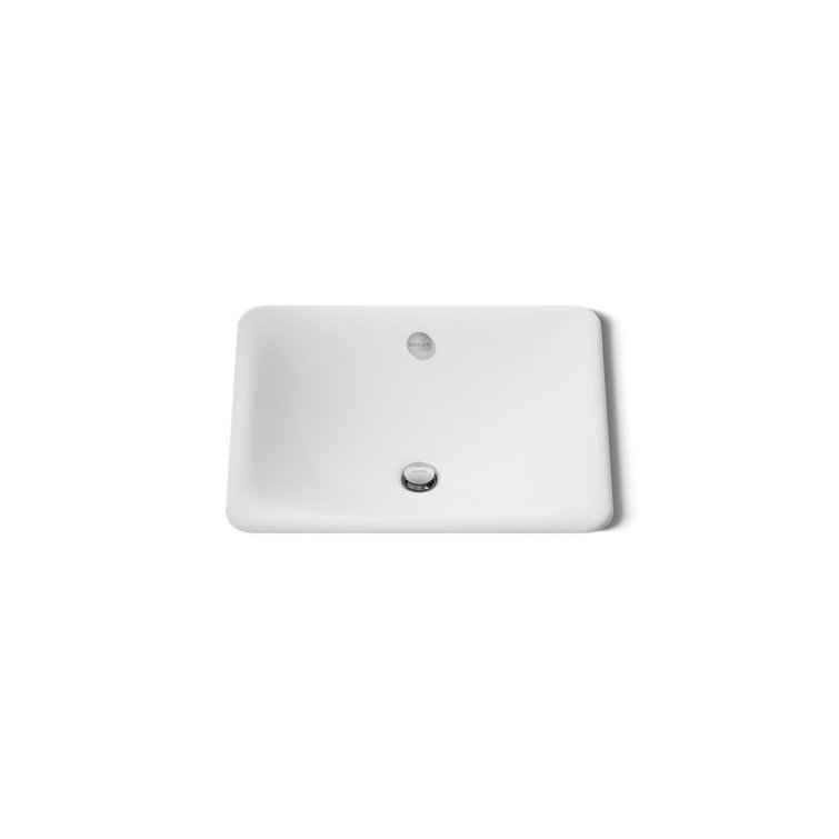Iron Plains Metal Rectangular Undermount Bathroom Sink with Overflow