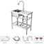 Trent Austin Design 406.4mm W Single Bowl Stainless Steel Freestanding Kitchen Sink with 1 Faucet Hole