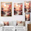 «Skyline Puffy Peach Castle» sur toile-73394859-73394858