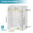 56–60" W X 76" H Double Sliding Shower Door 3/8”(10mm) Tempered Glass And Stainless Steel Hardware Brushed Gold-132486013