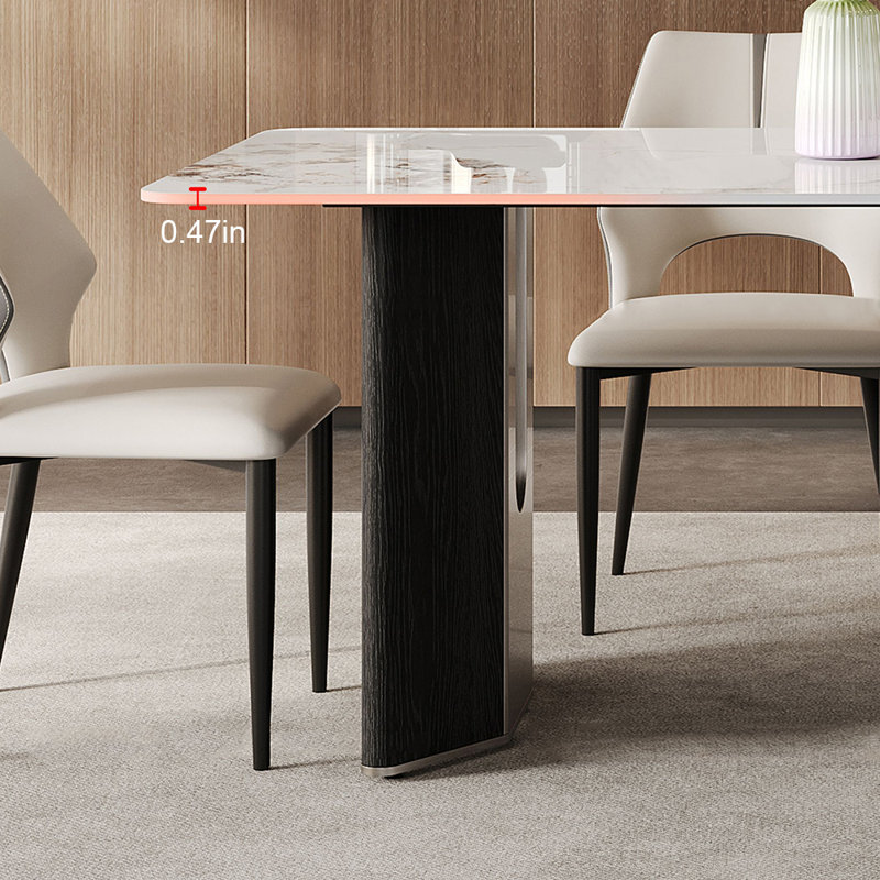 Table de salle à manger rectangulaire luxueuse et haut de gamme, H 29,52 po x L 62,99 po x l 31,49 po