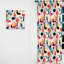 Rideau abstrait Contemporary Abstraction III - Velours obscurcissant - 1 panneau-107575655