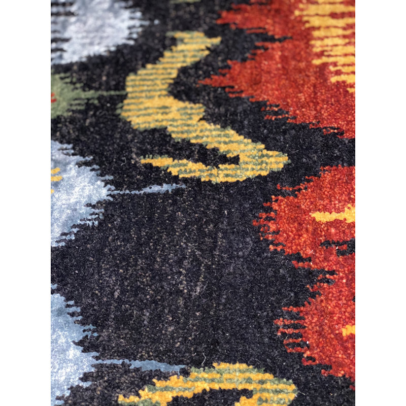 Ikat Area Rug, Rectangle 8' x 9'9"