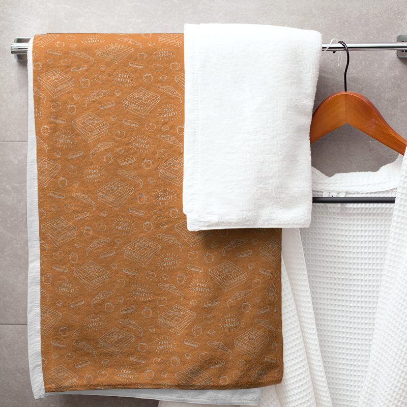 Katelyn Elizabeth Cotton Blend Bath Towel, Light Orange