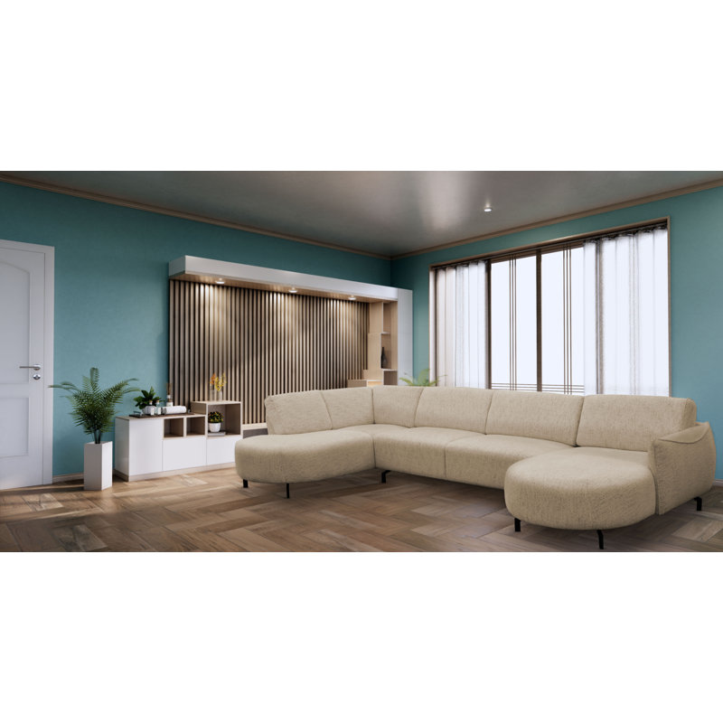 5 Seater Corner Sofa , Left Hand Facing, Beige