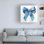 Art mural sur toile tendue - «Blue and Pink Ribbon Bow 3» par Imagine It Images pour décoration de salon, de chambre à coucher ou de bureau - 14 x 14