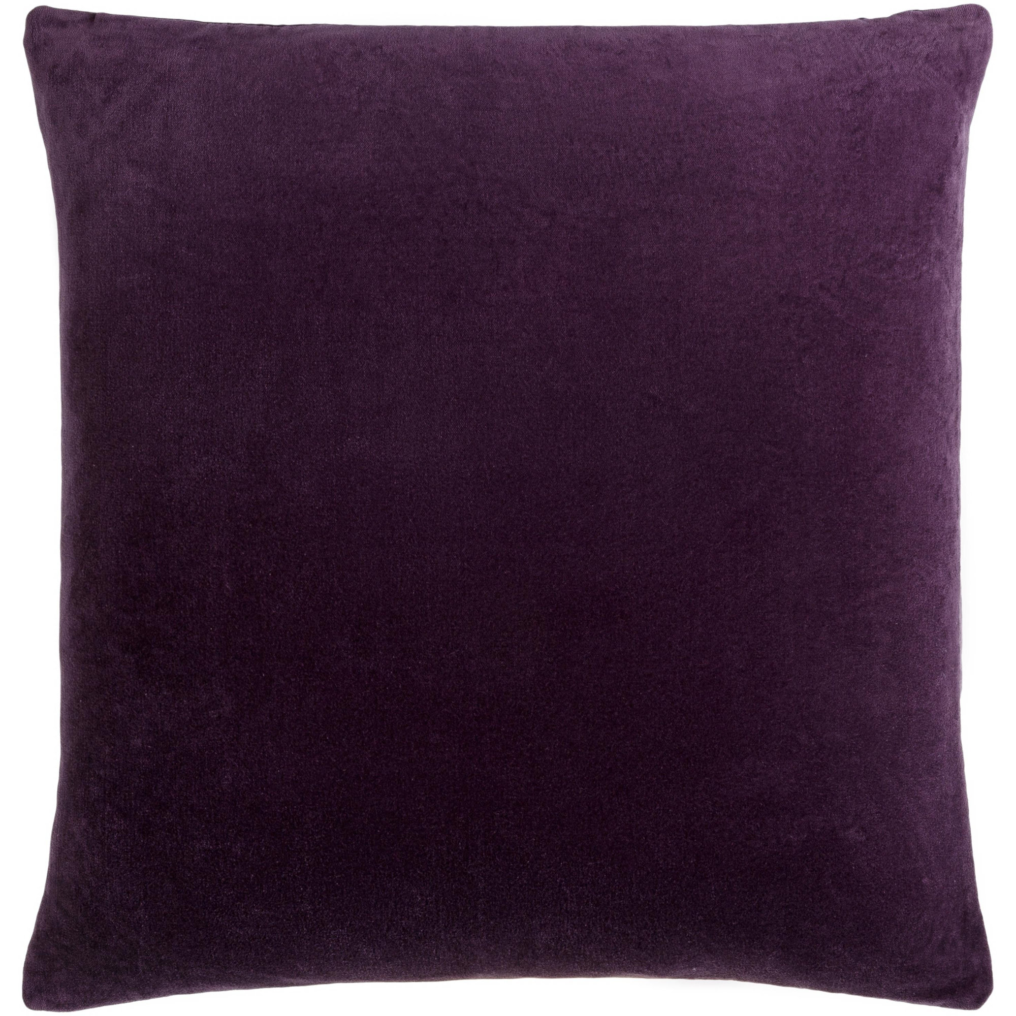 Denny Velvet Throw Pillow , Purple, Polyester/Polyfill, 20"H x 20"W
