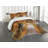 Ambesonne Fall Bedspread Set Serene Vivid Maple Trees Orange Brown Green-105664345