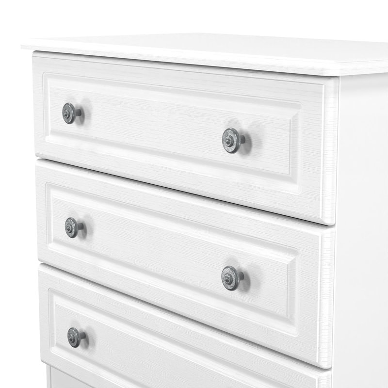 Fully Assembled Meansville 3 Drawer Chest, White