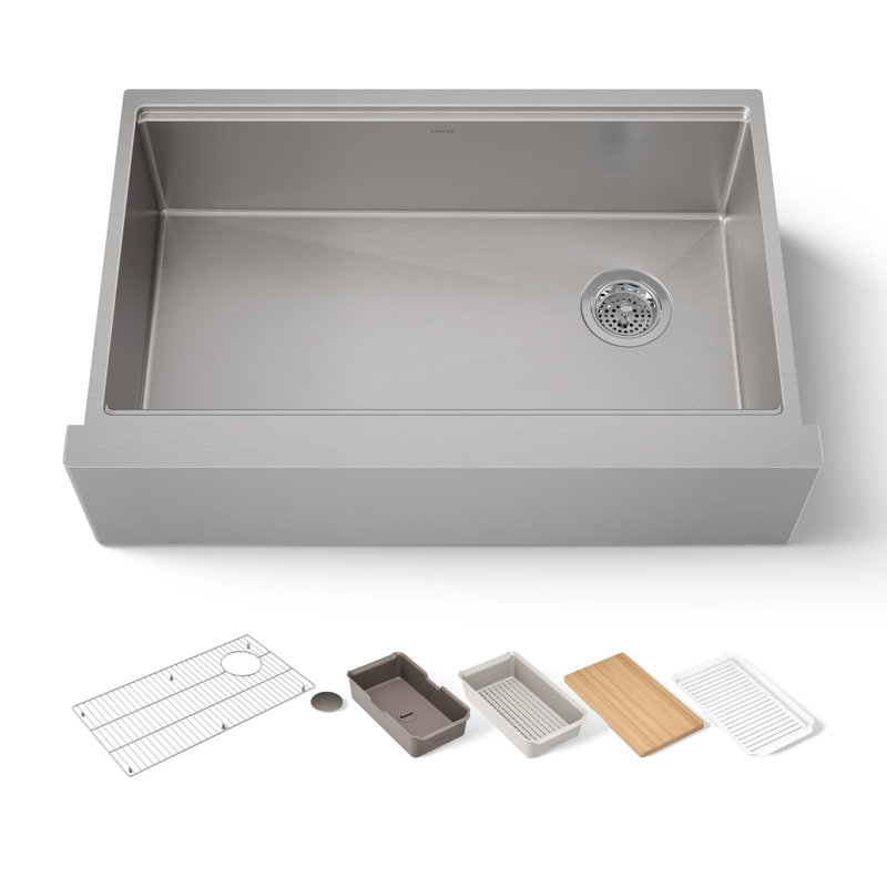 Strive® 32 1/2 po Évier de cuisine encastré à simple cuve pour station de travail
