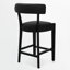 Tabouret de bar 26 po à hauteur de comptoir avec structure en bois massif-379019869-379019870