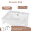 Meuble-lavabo de 20,3 po avec lavabo, tiroir fonctionnel, tablette de porte, porte à fermeture en douceur-869621025