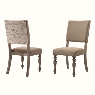 Chaise de salle à manger rembourrée en tissu Geri