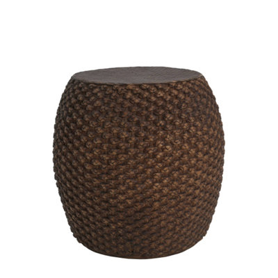 Faux Rattan Side Table for Both Indoor and Outdoor Use